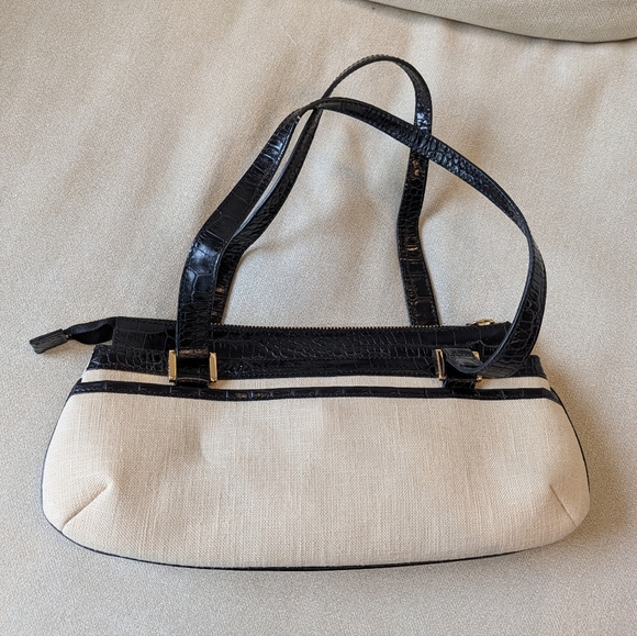 Ralph Lauren Black and Cream Shoulder Bag - Picture 2 of 3